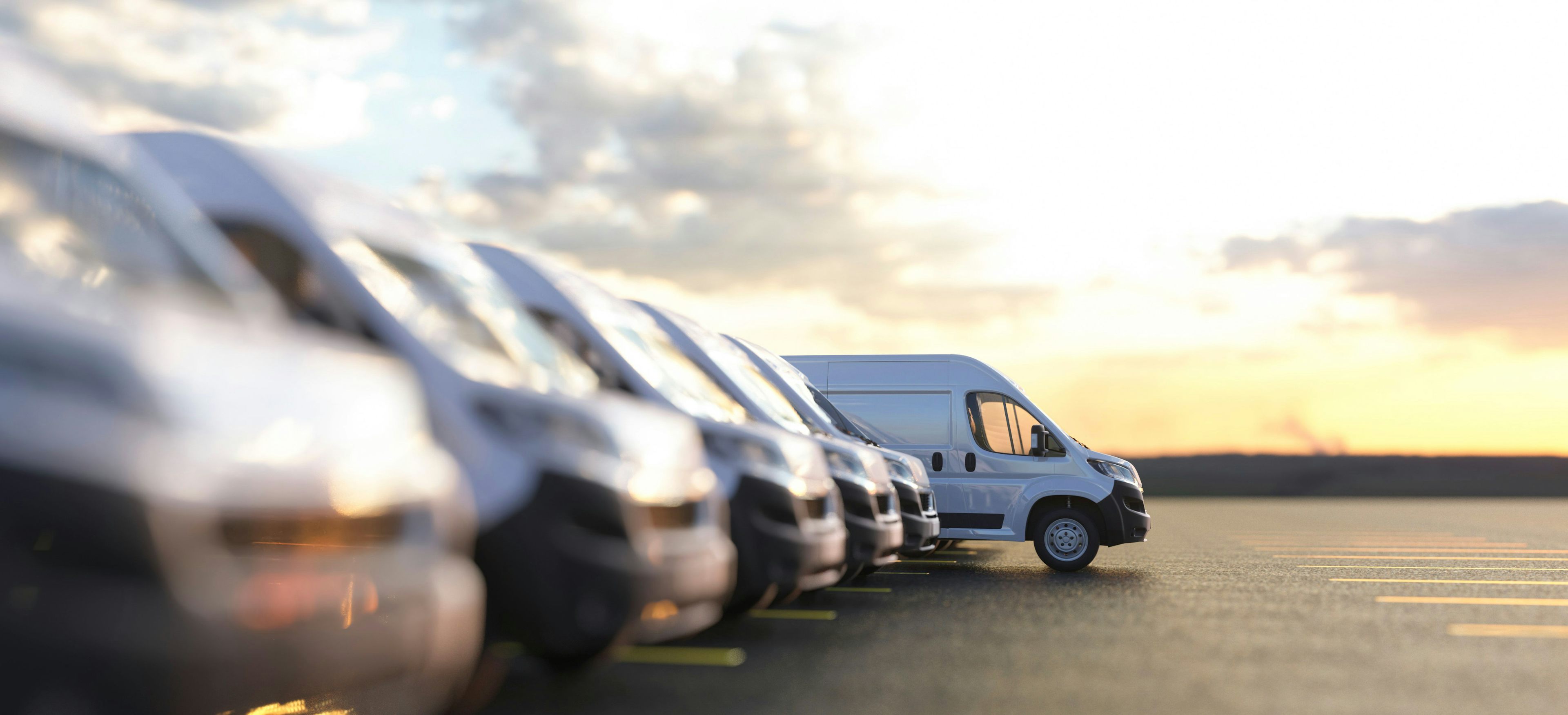 Image of a fleet of busses