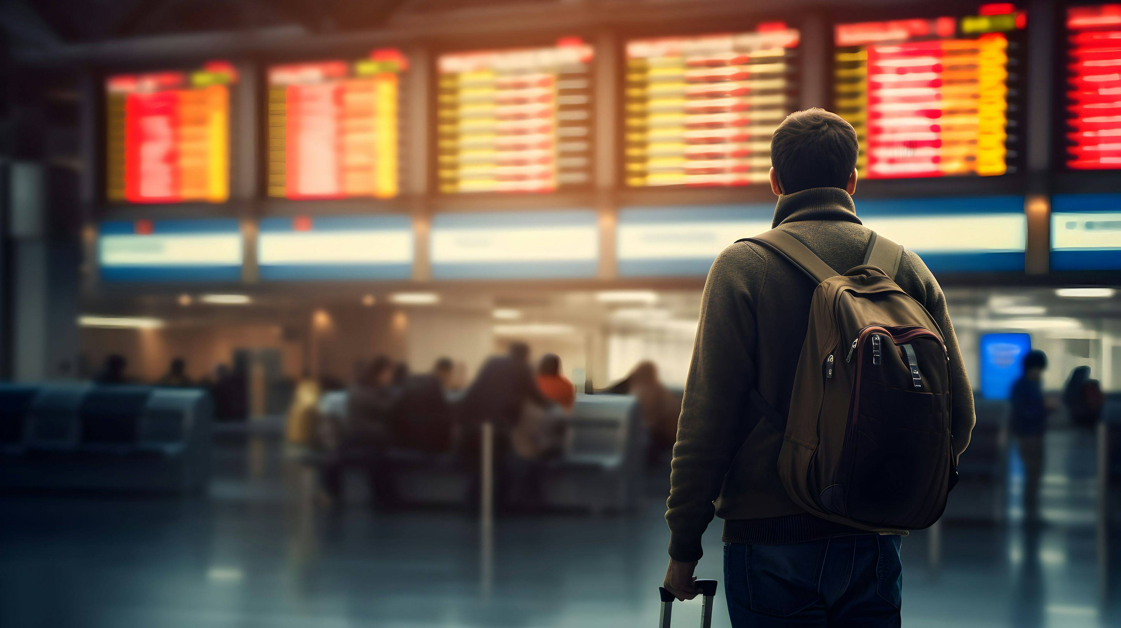 image of waiting for a plane