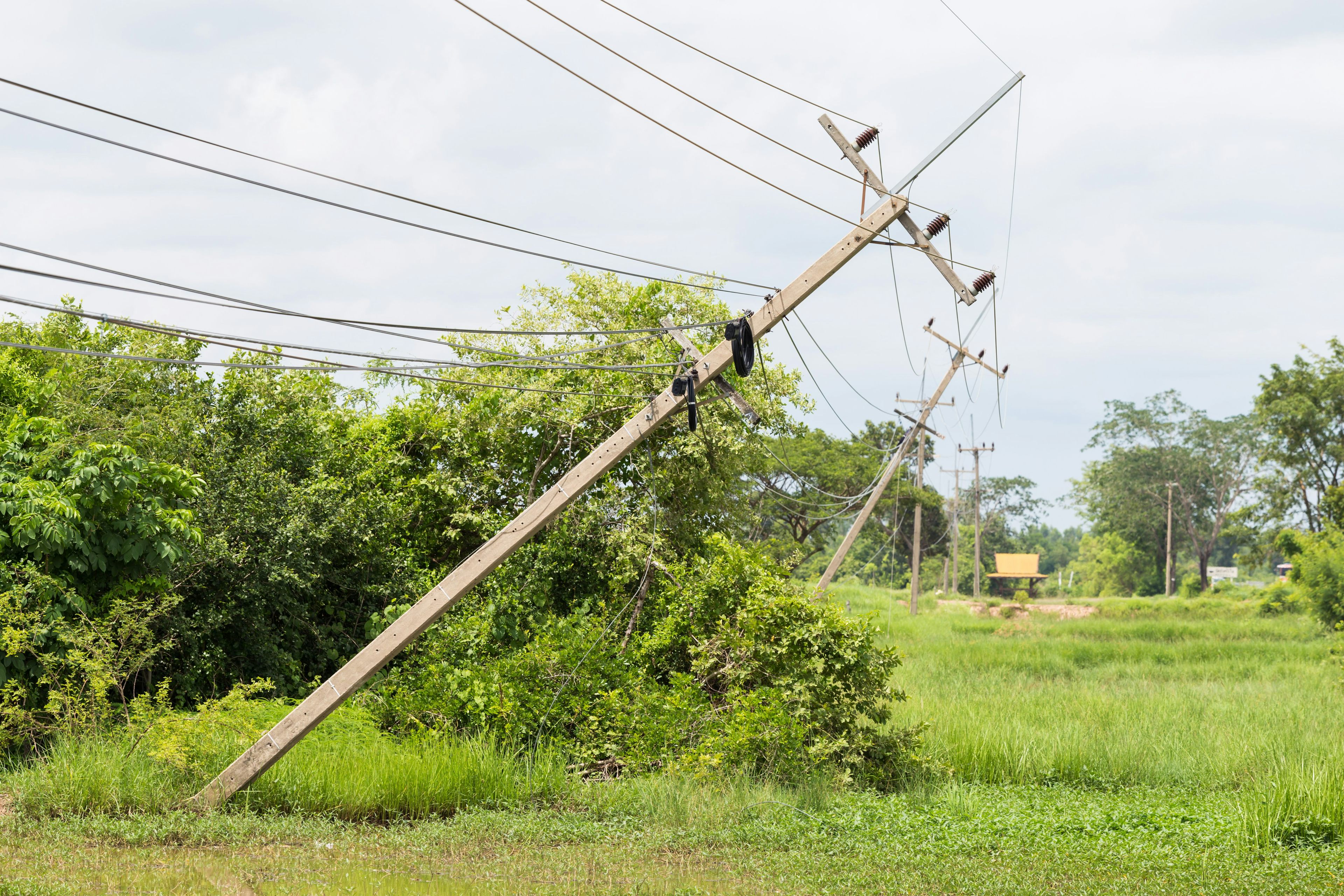 Image of a broken phone line